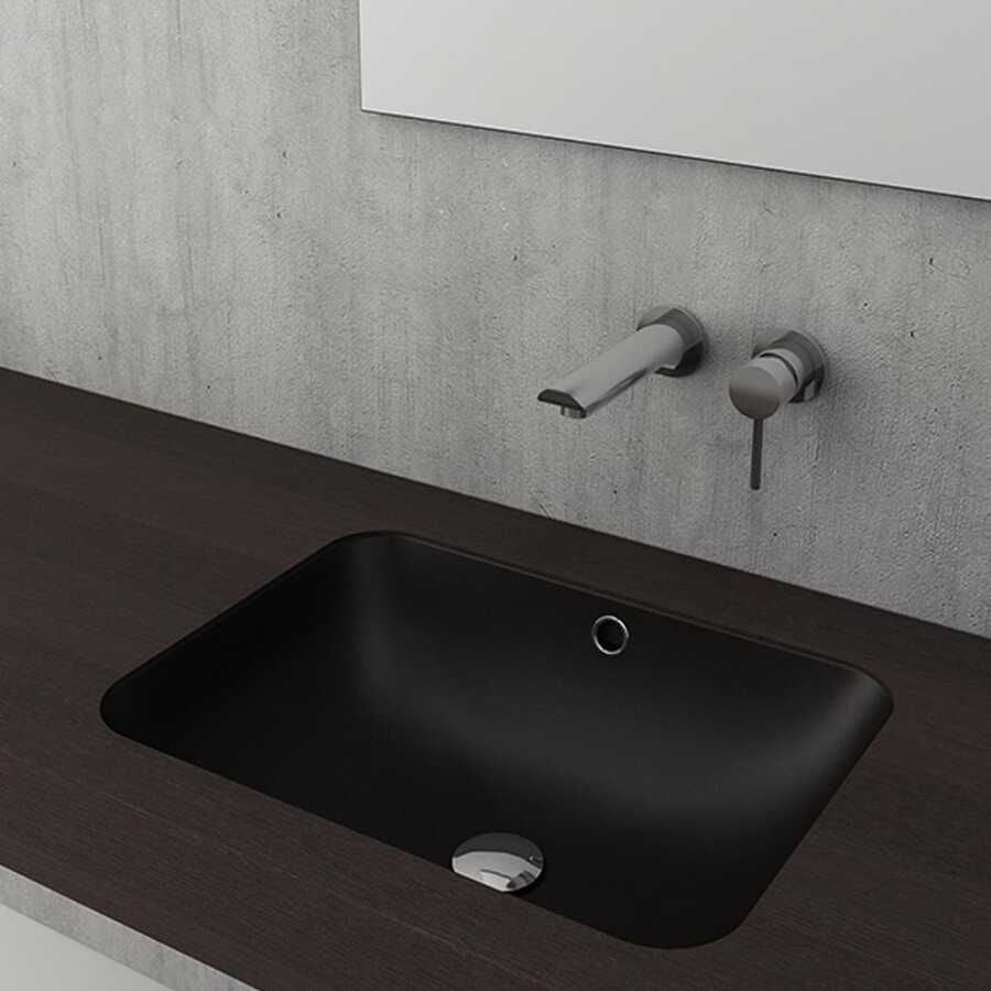 BOCCHİ Scala Tezgahaltı Lavabo 55 cm Mat Siyah