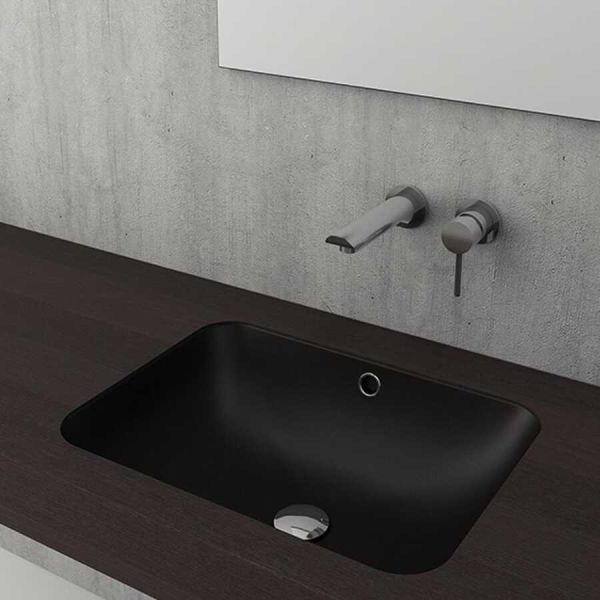 BOCCHİ Scala Tezgahaltı Lavabo 55 cm Mat Siyah