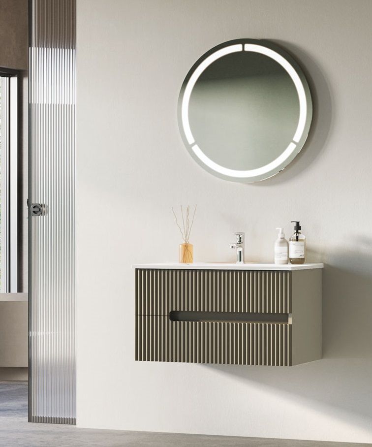 Fym Bodrum 80 cm Banyo Dolabı Kül Gri