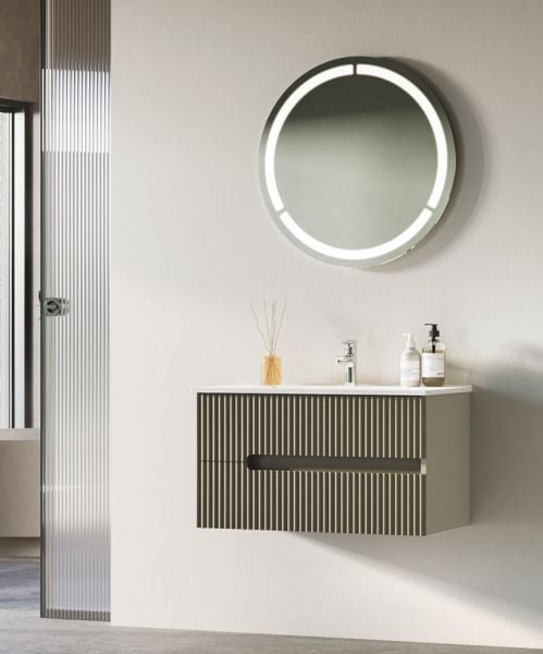 Fym Bodrum 80 cm Banyo Dolabı Kül Gri