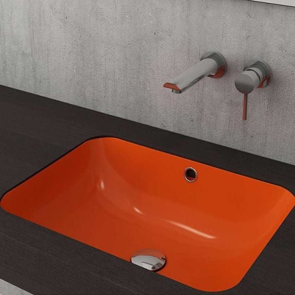 BOCCHİ Scala Tezgahaltı Lavabo 55 cm Parlak Turuncu