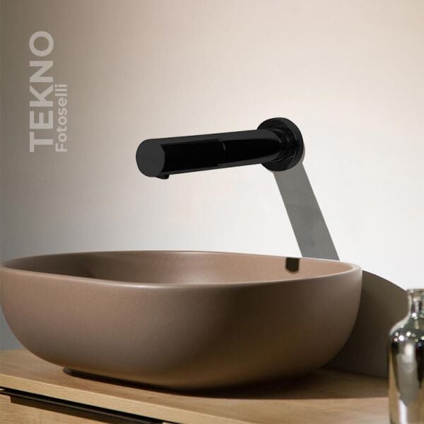 NEWARC Ankastre Fotoselli Lavabo Bataryası Siyah