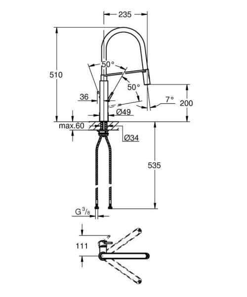 Grohe Concetto Professional Eviye Bataryası