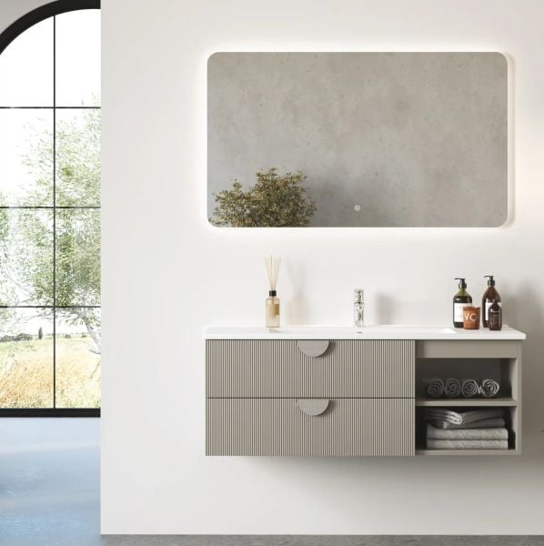 Fym Gloria 120 cm Banyo Dolabı Kül Gri