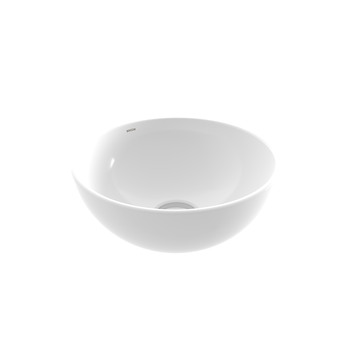 BOCCHI Sottile Slim Line Yuvarlak Mini Lavabo 26 cm, Parlak Beyaz