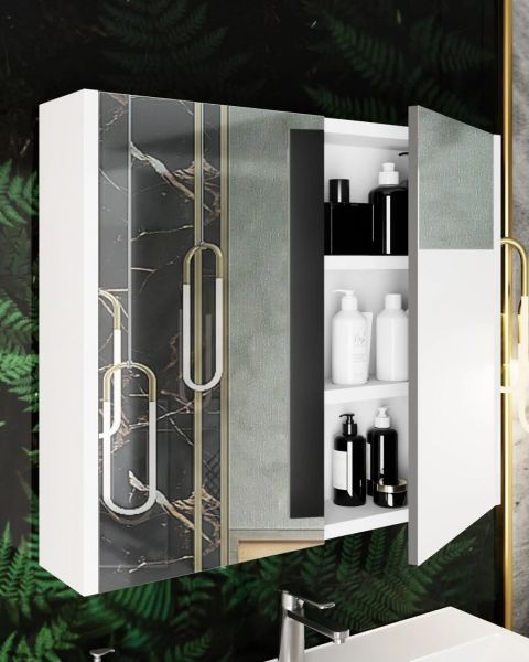 Karen Arin 80 cm Trend Gri Banyo Dolabı