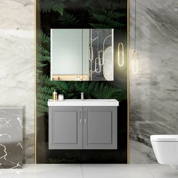 Karen Arin 80 cm Trend Gri Banyo Dolabı