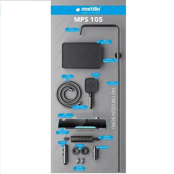 Mistillo Piyano Robot Duş Seti MPS105