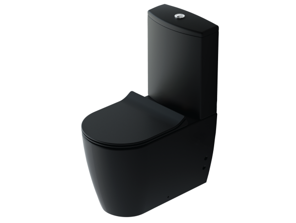 İdevit Alfa Duvara Dayalı Klozet Seti Mat Siyah