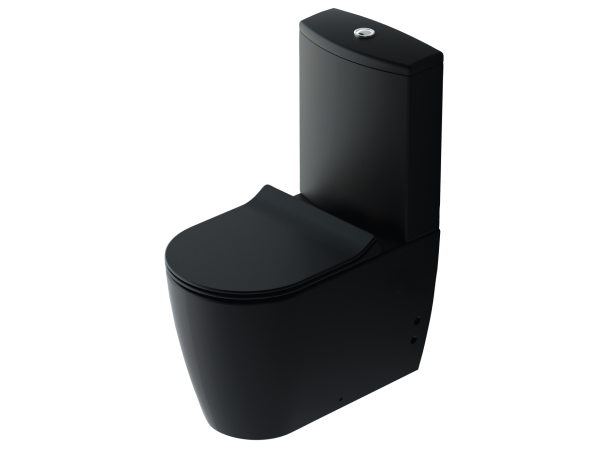 İdevit Alfa Duvara Dayalı Klozet Seti Mat Siyah