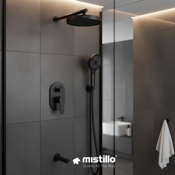 Mistillo Siyah Ankastre Duş Seti Mak151