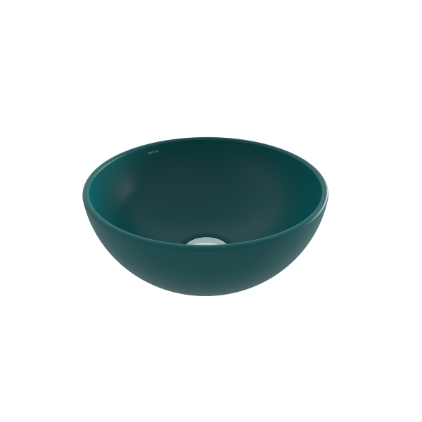 BOCCHI Sottile Slim Line Yuvarlak Mini Lavabo 26 cm, Mat Petrol Mavisi