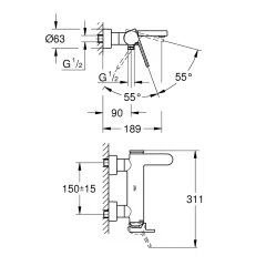 Grohe Plus Banyo Bataryası