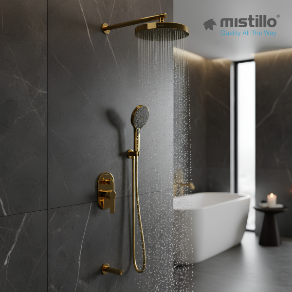 Mistillo Siyah Ankastre Duş Seti Mak152