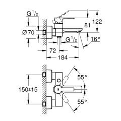Grohe Lineare New Tek Kumandalı Banyo Bataryası