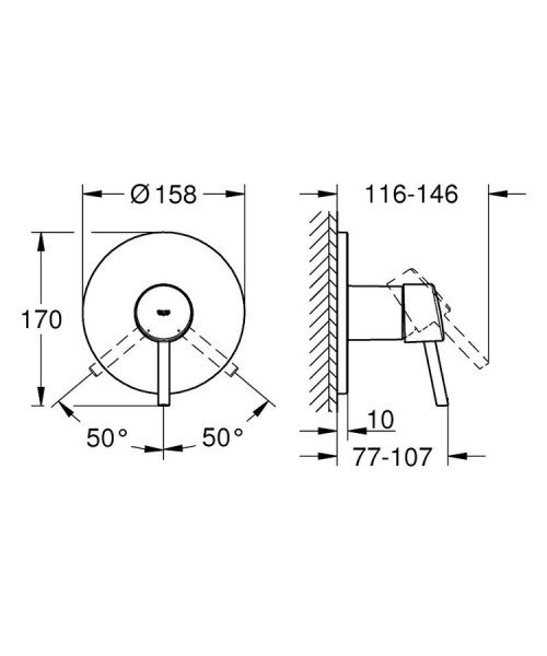 Grohe Concetto Ankastre duş bataryası