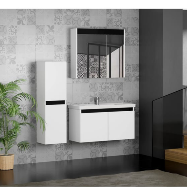 Karen Venüs 80 cm Beyaz Banyo Dolabı