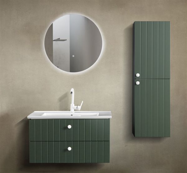 C Line 85 cm Yeşil Banyo Dolabı