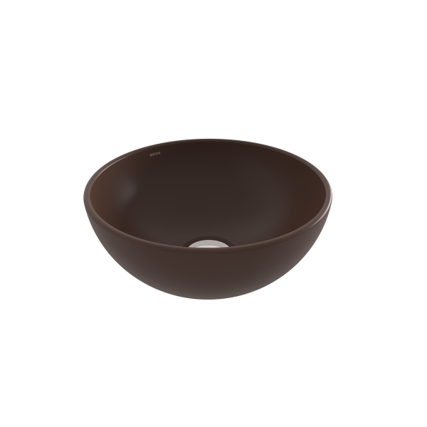 BOCCHI Sottile Slim Line Yuvarlak Mini Lavabo 26 cm, Mat Kahve