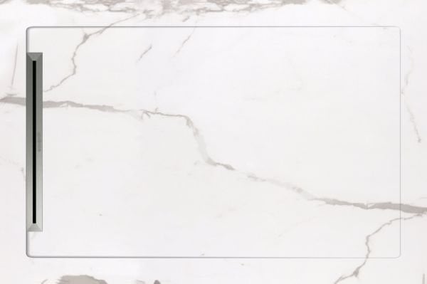 AQUANİT 80x120 Infinity Beyaz Porselen Duş Karosu