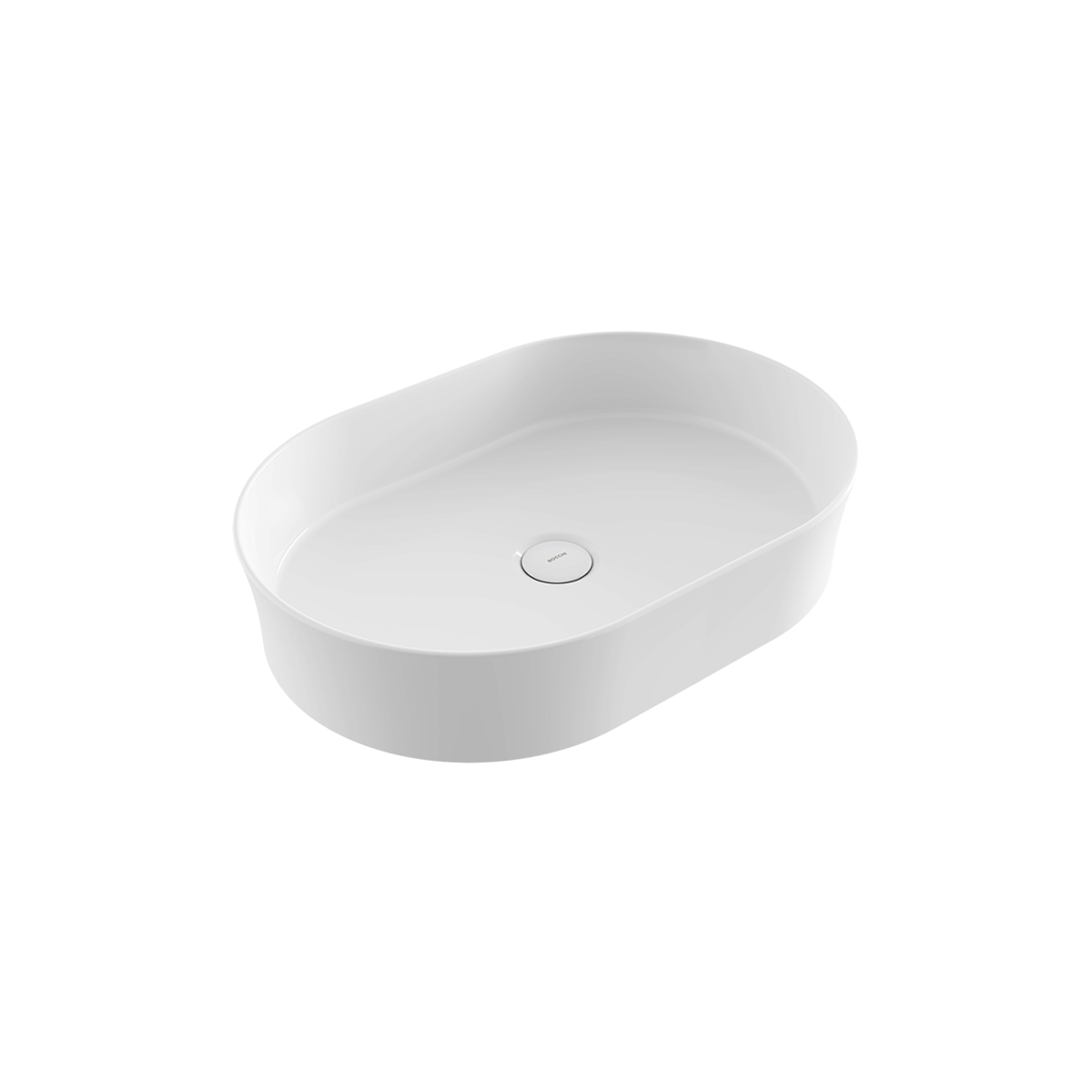 BOCCHI Sottile Slim Line Oval Lavabo 55 cm, Parlak Beyaz
