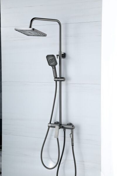 NEWARC Trend Bataryalı Duş Ünitesi Metalik Gri