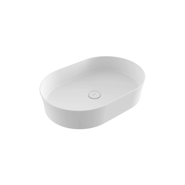 BOCCHI Sottile Slim Line Oval Lavabo 55 cm, Mat Beyaz