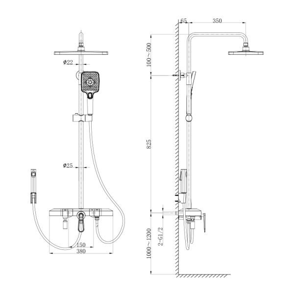 NEWARC Zeta Digital Duş Ünitesi Metalik Gri