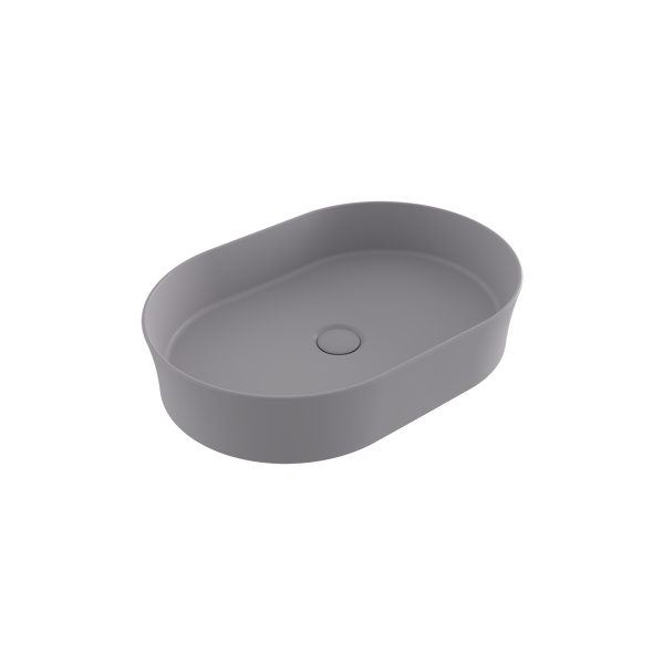 BOCCHI Sottile Slim Line Oval Lavabo 55 cm, Mat Gri