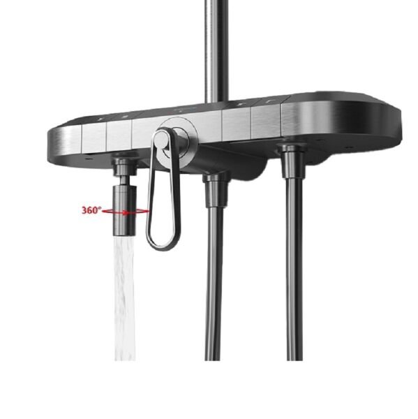 NEWARC Zeta Digital Duş Ünitesi Metalik Gri