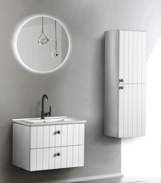 C Line 65 cm Beyaz Banyo Dolabı