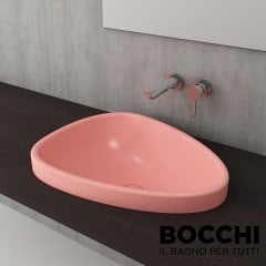BOCCHİ Etna Tezgah Üstü Lavabo 58 cm Mat Somon