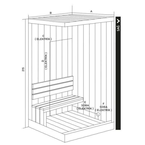 Shower Sedna 100x140 cm Sauna