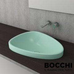 BOCCHİ Etna Tezgah Üstü Lavabo 58 cm Mat Mint Yeşil