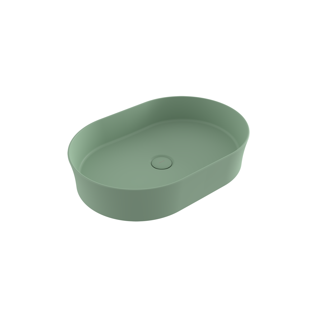 BOCCHI Sottile Slim Line Oval Lavabo 55 cm, Mat Mint Yeşil