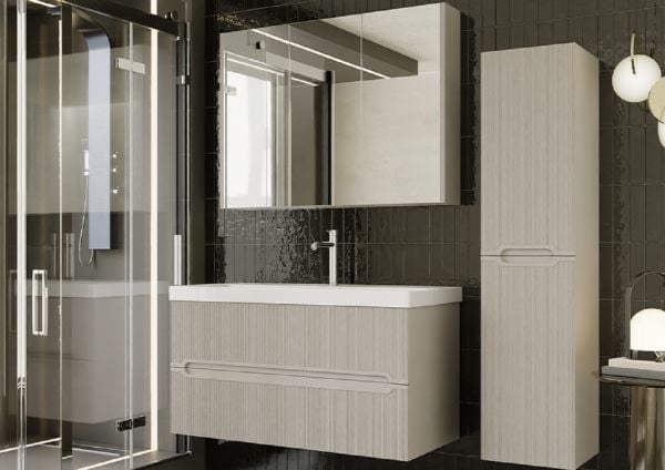 Karen Bella 100 cm Kaşmir Banyo Dolabı