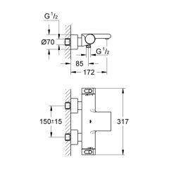 Grohe Grohtherm 2000 New Termostatik Banyo Bataryası