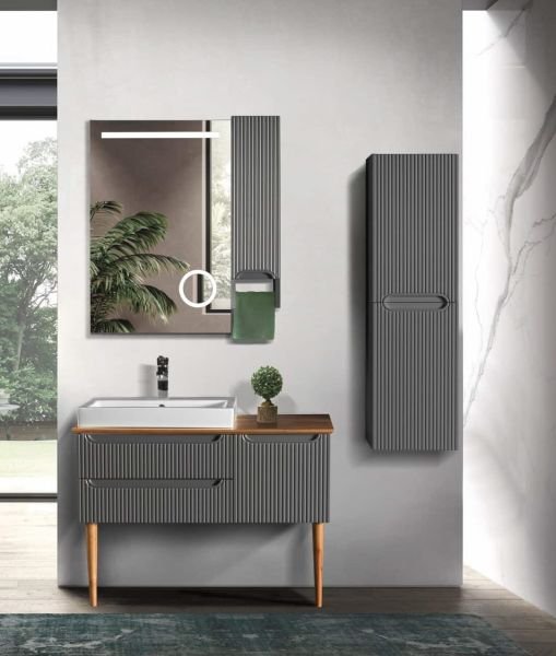 Bagnora Artemis 100 cm Antrasit Banyo Dolabı