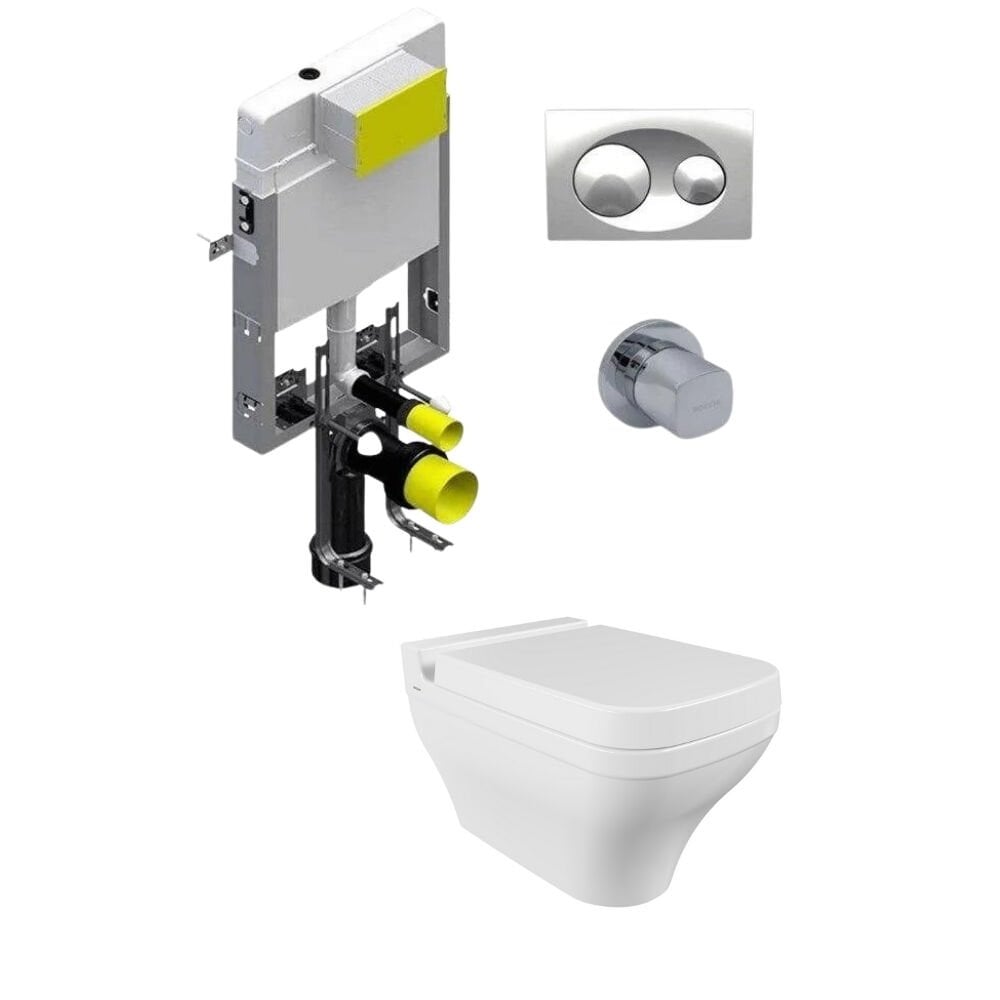 Bocchi Scala Kare Asma Klozet Ve Bocchi Gömme Rezervuar Seti