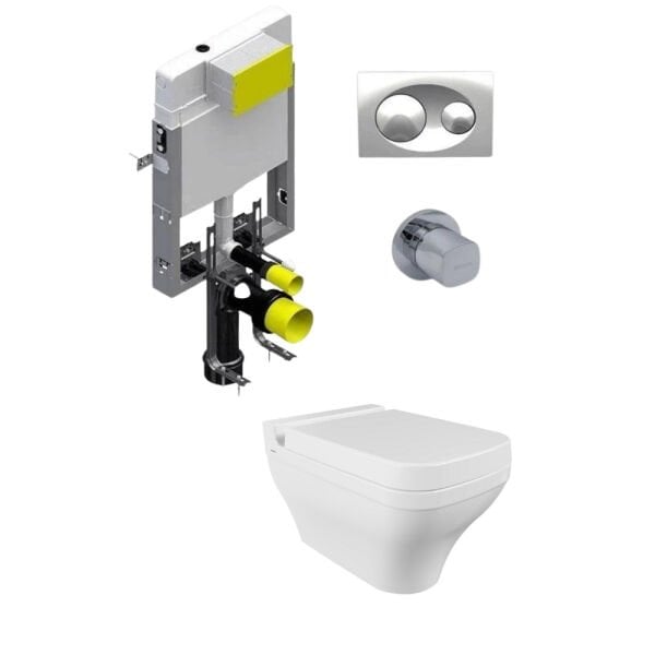 Bocchi Scala Kare Asma Klozet Ve Bocchi Gömme Rezervuar Seti