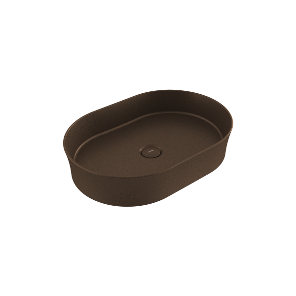 BOCCHI Sottile Slim Line Oval Lavabo 55 cm, Mat Bronz
