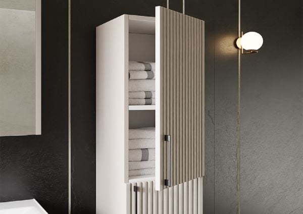 Karen Liana 100 cm Alman Kahve Banyo Dolabı
