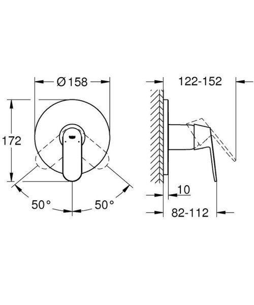 Grohe Eurocosmo Ankastre duş bataryası