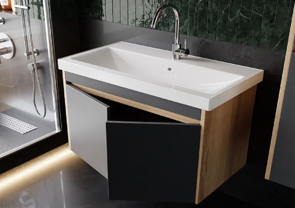 Karen Dallas 80 cm Sonomo/Antrasit Banyo Dolabı