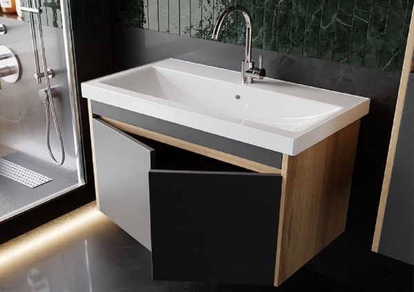 Karen Dallas 60 cm Sonomo/Antrasit Banyo Dolabı