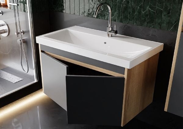 Karen Dallas 60 cm Sonomo/Antrasit Banyo Dolabı