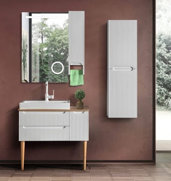 Bagnora Artemis 85 cm Beyaz Banyo Dolabı boy dolabı istemiyorum