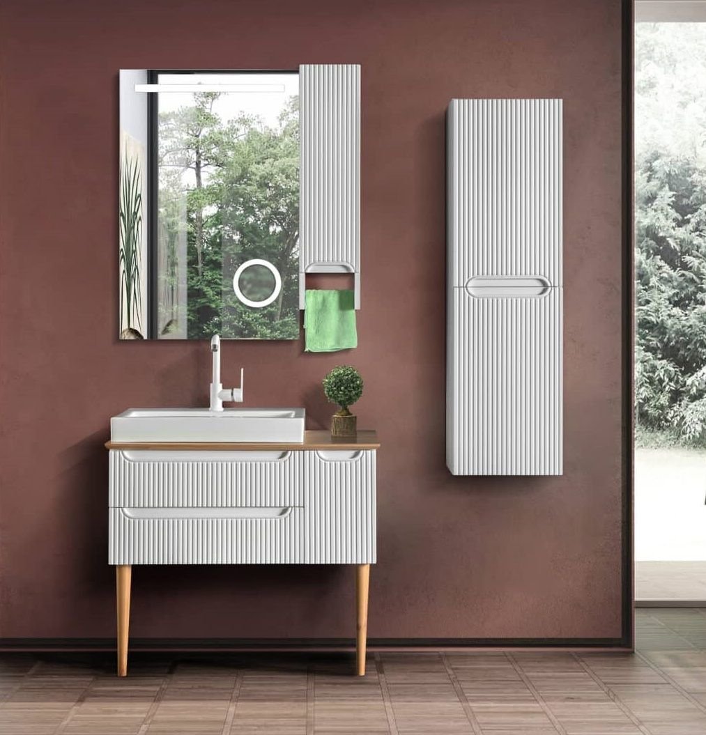 Bagnora Artemis 85 cm Beyaz Banyo Dolabı