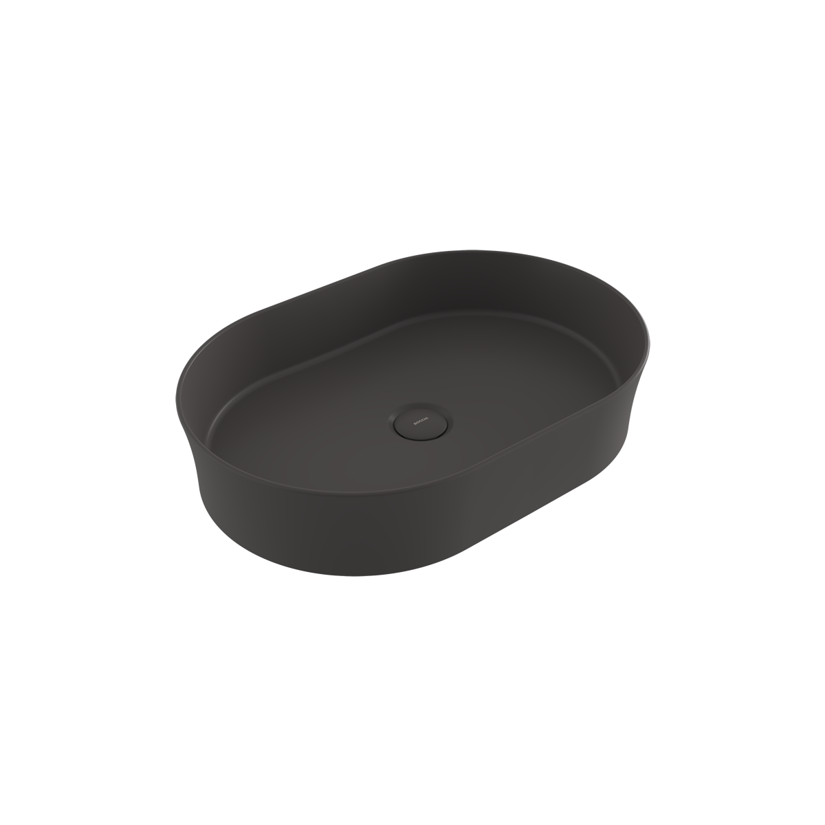 BOCCHI Sottile Slim Line Oval Lavabo 55 cm, Mat Antrasit