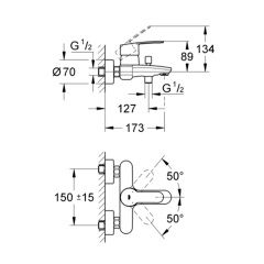 Grohe Eurostyle Cosmopolitan Banyo Bataryası